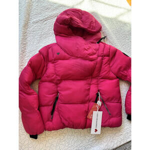 Obermeyer Girl's Pink Hooded Puffer Jacket Size Medium (10/12)